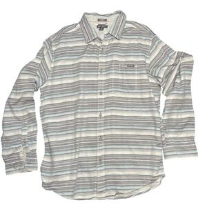 Eddie Bauer Men's Classic Fit Long Sleeve Stripe Cotton Button Down Shirt Size L